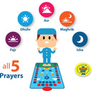 My Salah Mat for Kids – Smart Interactive Prayer Mat for Learning Salah, Surah, Wudu & Duas, 10 Languages, 25 Touch Keys (Blue)