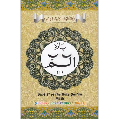 30 Parts of the Quran: Color Coded Tajweed Rules (Large Text, IndoPak Script 9 Lines Per Page with Bag)