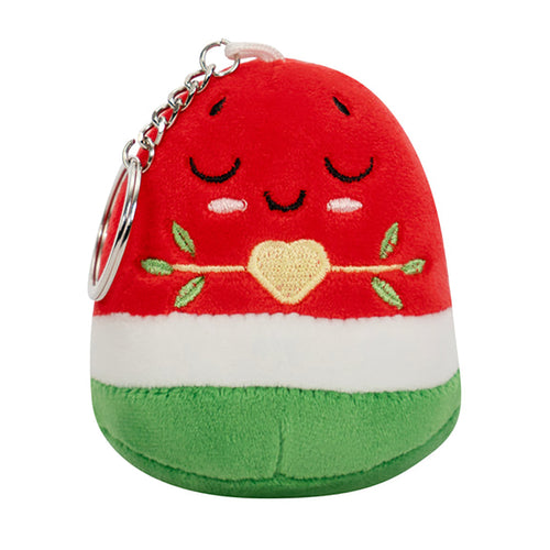 Nur Watermelon Keyring: Adorable Soft Plush Muslim Fruit Doll (8cm)