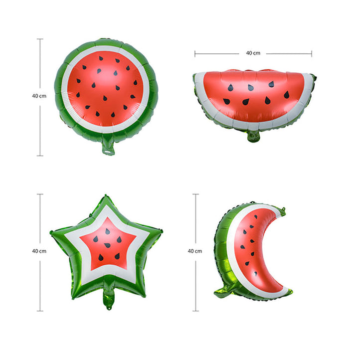 Watermelon Crescent Star Ramadan & Eid Foil Balloon (Pack of 4)