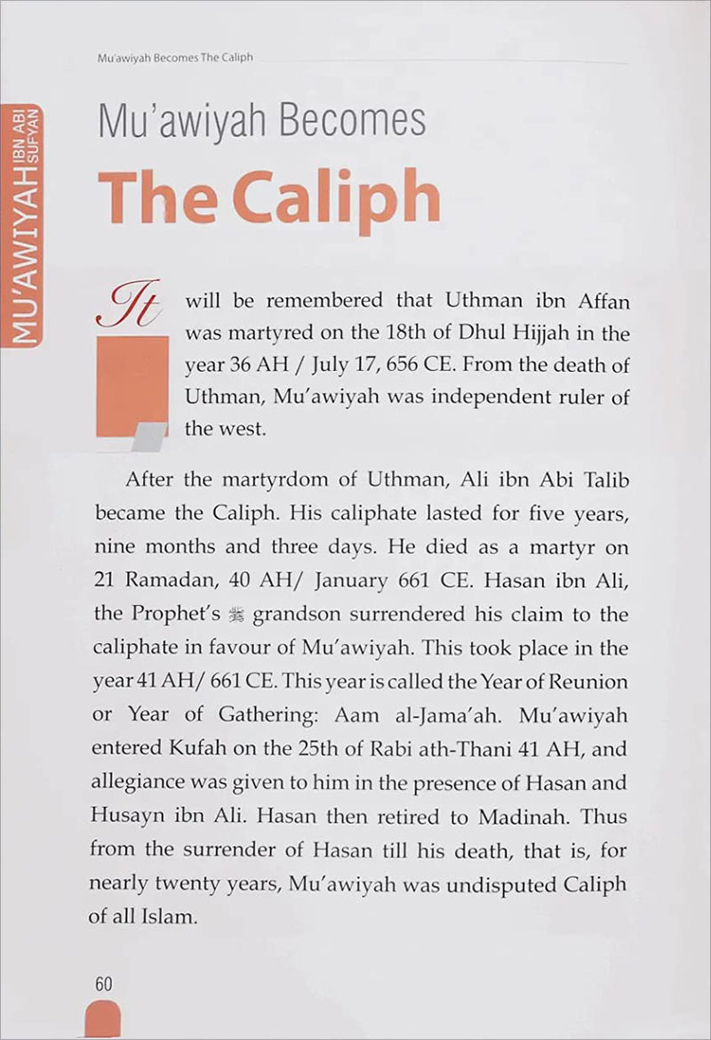 Mu Awiyah History of Islam - Mu'awiyah ibn Abi Sufyan (R): Volume 5