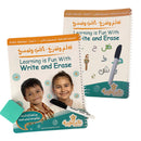 Learning is Fun with Write and Erase Arabic Alphabet (Set of 2 Books) تعلم وامرح - اكتب وامسح الحروف الهجائية