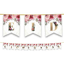 Eid Mubarak Bunting - Pink Floral Letter Flags Decoration
