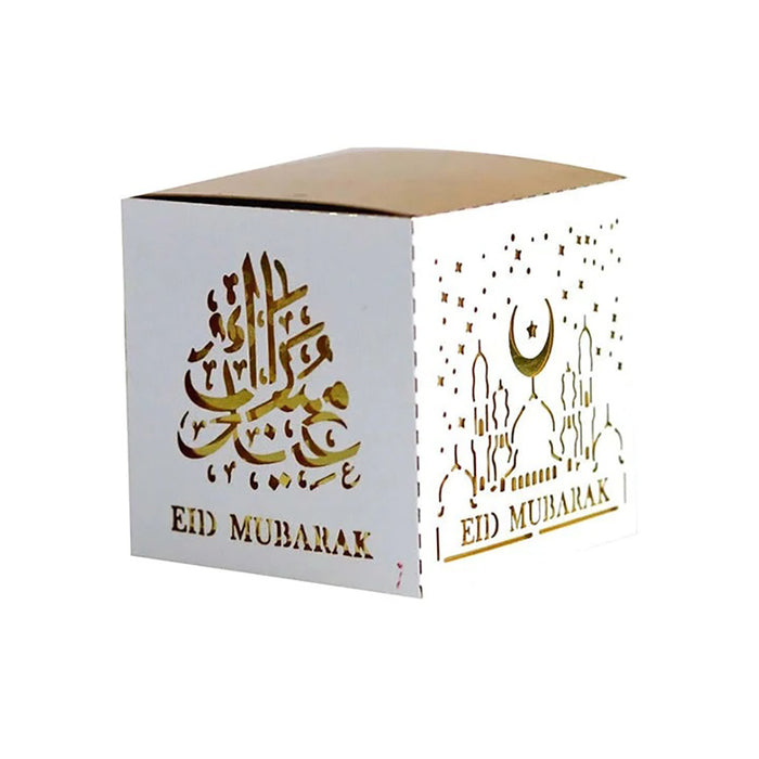 Eid Mubarak Candy Sweet Gift Boxes - (White & Gold)