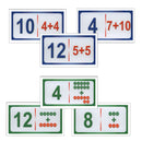 Sanabel Domino Flash Cards: Addition  Numbers, 2 sets دومينو الجمع
