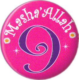 Masha'Allah Birthday Badge (Violet, Age 9)