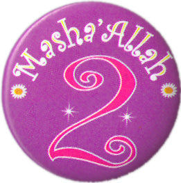 Masha'Allah Birthday Badge (Pink, Age 2)