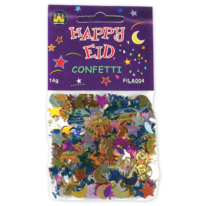 Happy Eid Confetti Bag (Includes Stars, Crescent, Happy Eid Wording)