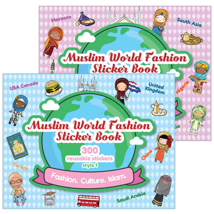 Muslim World Fashion Sticker Book (set of 2 books)