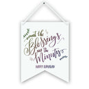 Hanging Wall Art - "Count the blessings not the minutes - Happy Ramadan