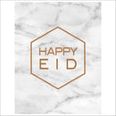 Happy Eid Art Print - Marble and Copper Foil