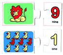 Playing and Learning English Numbers Wooden Puzzle العب وتعلم الأرقام