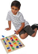 Arabic Alphabet Wooden Puzzle Board (28 3D pieces) _ لوحة الاحرف العربية